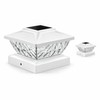 White Solar Post Cap Lights for Fence & Deck –