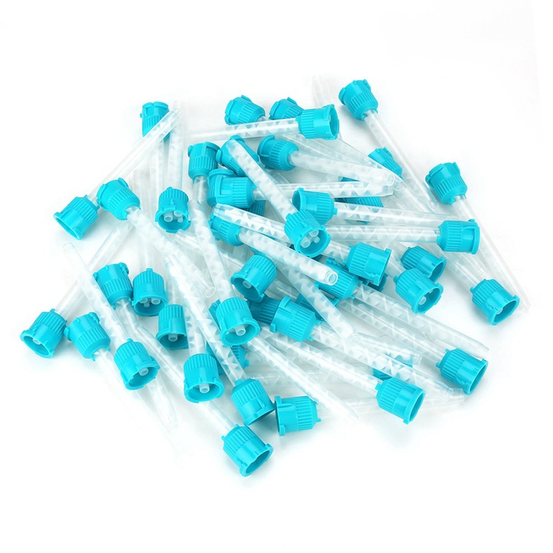50PCS Disposable Dental Intraoral Mixing Tips Silicone Rubber Mix Propotion