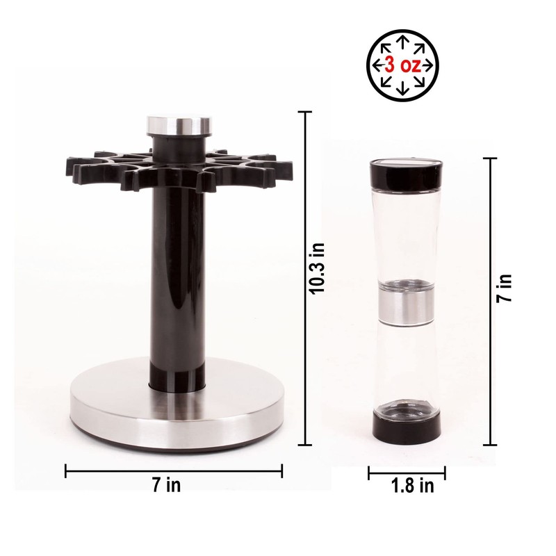 Orii 20 Jar Stainless Steel Rotating Spice Rack - No