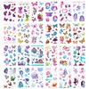 LONGHAOCHA Glitter Temporary Tattoo for Girls, 24 Sheets Butterfly Mermaid