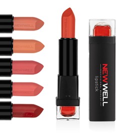 NEW WELL Matte Lipstick, Colour-Intensive, Comfortable to Use, Lasts 24 Hours, Waterproof, Various Shades (01)