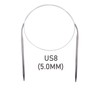 Circular Knitting Needles 32inches/80cm,Size US 8.0(5mm) Stainless Steel Round Knitting