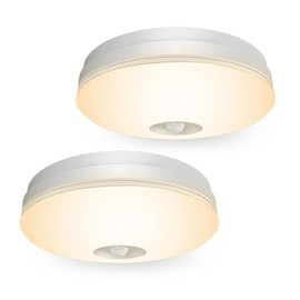 C-J-W LED Sensor Light Compact with Human Detection Sensor LED Ceiling Light for 4 Tatami Rooms Lighting Fixture Hallway Light Entrance Light 10W Power Consumption Equivalent to 60W 1100lm Ceiling