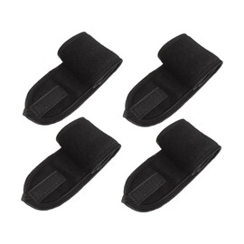 VICASKY 4Pcs Black Sticky Tape Facial Headbands for Spa Makeup Shower Sweat Absorbent Hair Wraps Comfortable Versatile Headbands for Women Men
