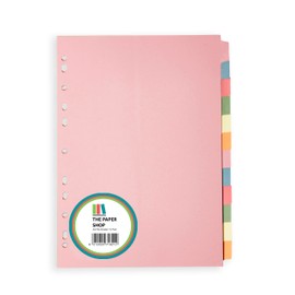 A4 Binder Dividers 12 Part A4 Dividers 12 Part Card Folder Dividers Multi Punched Multi Punched Various Colours Fits All A4 Portrait File Sheets (1)