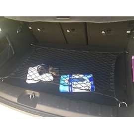 EACCESSORIES EA Rear Trunk Organizer Cargo Net for Mini Cooper S Salt 2014-2021– Floor Style Cargo Net for Hatchback - Premium Mesh Elastic Car Trunk Organizer – Compatible with Mini Cooper S Salt