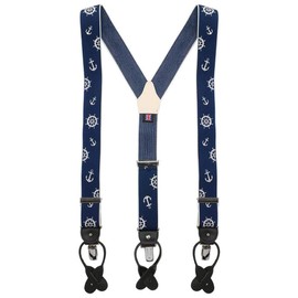 ALBERT THURSTON SP0214 ELASTIC Marine Suspenders Blue, blue