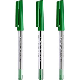 STAEDTLER Medium 0.5mm 430 Stick Ballpoint Pens Writing Pen Smooth - Green Ink (3)