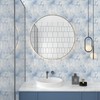 CHIHUT 6 Sheets Blue and White Marble Gradient Picket Shaped