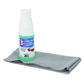 Chums Anti Fog Kit - Long Lasting Defogging Cleansing Spray & Microfiber Cloth Set, Safe for Glasses, Goggles, & Screens