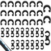 40 Pieces Bicycle C-Clip Brake Cable Clip 360 Rotation Bicycle