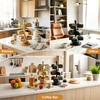 3-Tier Rotating Bamboo Tea Bag Organizer Carousel, Holds 108 Tea