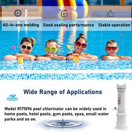KMHGD 320 Pool Chlorinator Compatible with Rainbow R171096 Automatic Inline Chlorine/Bromine Feeder, R171096 Feeder with Complete Accessories for Home Pools, Small Commercial Pools, Spas, Etc.