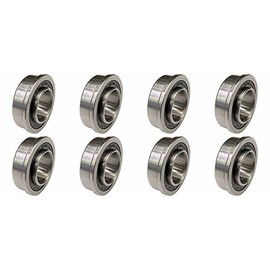 XiKe Rodamiento de 5/8 pulgadas (paquete - 10), ID 5/8 pulgadas x OD 1-3/8 pulgadas - Cortacésped y carretillas y carros - Marathon # 60602 Rodamiento de bolas de precisión con brida