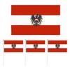 1 Austrian Flag with 3 Small Hand Waving Austrian Flags,