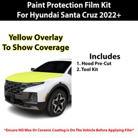BOGAR TECH DESIGNS for Hyundai Santa Cruz 2022+ Top Front Paint Protection PPF Film Kit Cover, Clear Bra