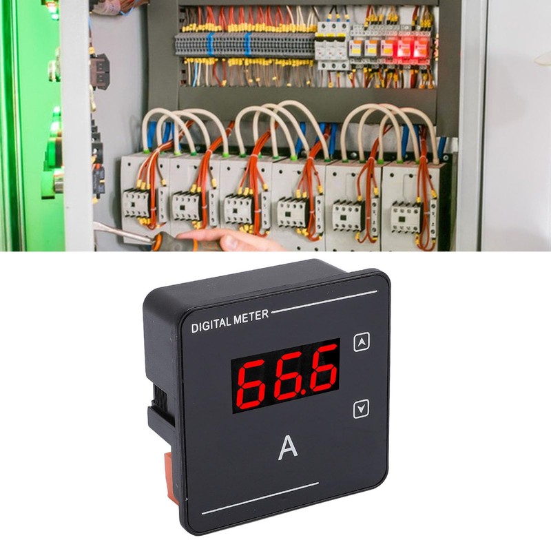 Digital Ammeter, Digital Display AC Current Indicator, 1-120A Measurement Range,