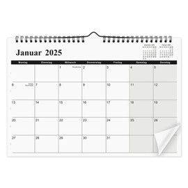 SKYDUE SKYDUE Kalender 2025, Kalender 2025 Wandkalender Für Zuhause Und Büro 2025 Bis 2026 Juni, Wandkalender A4 Querformat,Monatskalender 2025 Idealer Für Paare Und Familien