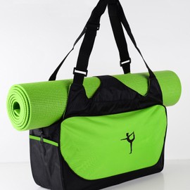 Yoga Bag Polyester Material Viscosity Design Large Capacity 48x24x16cm/18.9x9.4x6.3in Gym Tote Bag for Sports YogaGreen