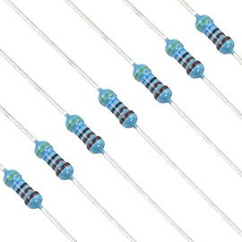 YOKIVE 100pcs 5.6K Ohm Resistor, 1/4W (0.25W) Metal Film Fixed Resistor, Tolerance +/-1% Resistors, ROHS Certificated