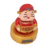 Cai Shen Statue Solar Power Shaking Head Vivid Decorative Chinese