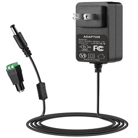 12V 3A Power Adapter, UL Listed 100-240V AC to DC 12V 3Amp 36W Power Suppy, 12Volt 3000mA 2.5A 2A 1A Wall Wart AC/DC Power Converter for LED Strip Light CCTV Camera Router PC Monitor.