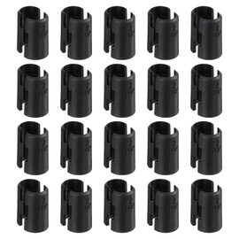 QUARKZMAN Pack of 50 Wire Shelf Fastener Clips Plastic Shelf Clips for 1/2 Inch Post Shelving Shelf Sleeves Replacement for Wire Shelving System Black