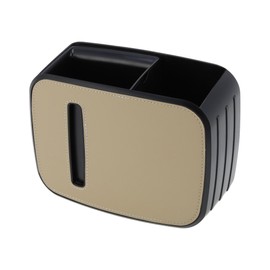 INFINAUTO Auto-Mülltonne strapazierfähiger Mülleimer aus Kunstleder für Vordersitz und Rücksitz Beige 1 Set