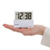 MAG T-762WH-Z Digital Desk Clock, Small, Clear Time, Backlight, White