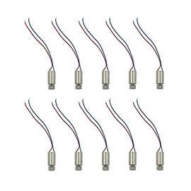 Hxchen DC1.5-3.7V 6mm x 10mm Vibration Motor Miniature Micro Vibration Coreless Motor 11000RPM Small Electric Motors with 2 Wires - (10Pcs)