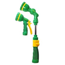 Miracle-Gro Watering Tool Kit – Includes 17 in. 6-Pattern Garden Hose Wand and 9-Pattern Heavy-Duty Spray Nozzle with Adjustable Spray Settings for Watering, Gardening, and Outdoor Use