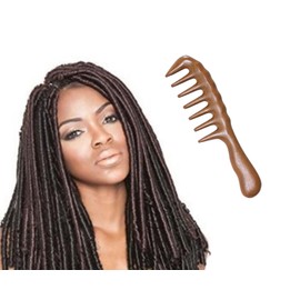 Large Loc Comb, Wide Tooth and Made with 100% Natural Sandalwood, Scalp Massager and Gua Sha, Anti-Static Hair Detangler Wooden Comb, Loc Styles for Unisex Use