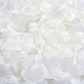 CODE FLORIST 2200 PCS Silk Rose Petals Wedding Flower Decoration (White)