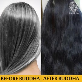 BUDDHA NATURAL Hair Grey Oil with Handle Neem Kacchi Comb for Greying Control - 150ml