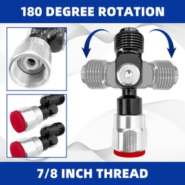 7/8 Inch Thread Airless Sprayer Gun Swivel Joint Multi-Angle,180 Degree Rotation Swivel Joint with Strainer Screen Kit for Airless Paint Spray Spraying