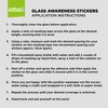 75 x Etched Glass Safety Windows Stickers for Glass -
