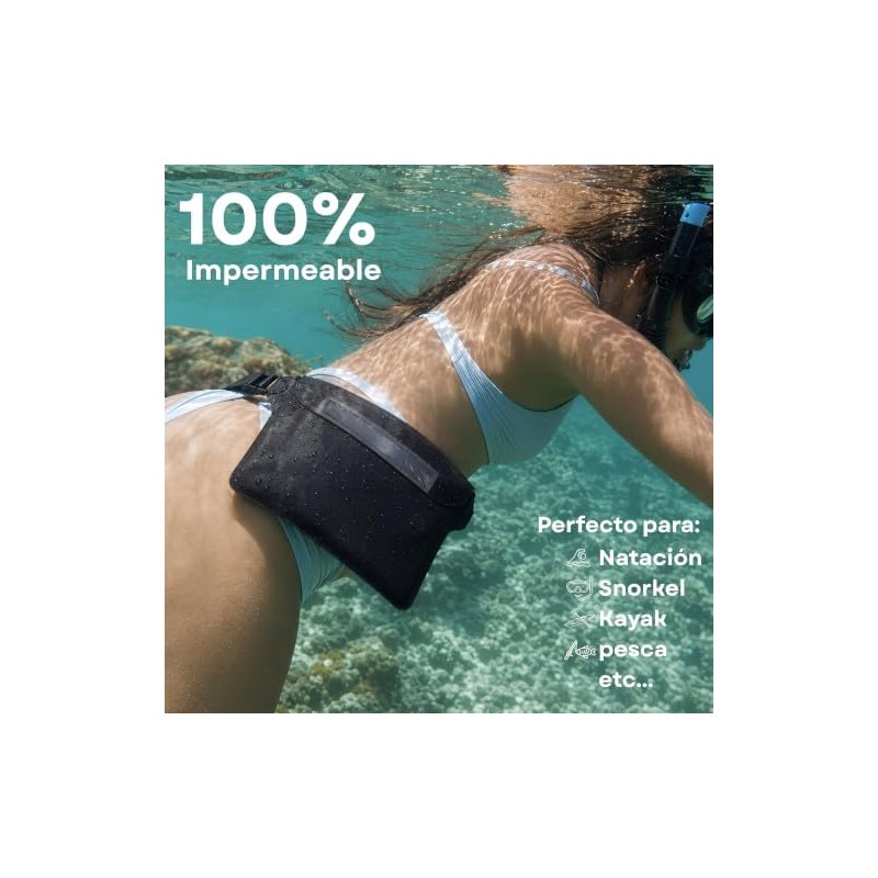 Hirola Set 2 Piezas Cangurera Impermeable para Playa y Deportes