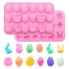 LQIOACU 2 Stück Silikonform hase, Silikonform ostern, Silikonform schokolade, Gießformen