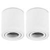 Sweet Led Set of 2 GU10 Round Square Surface-Mounted Spotlights