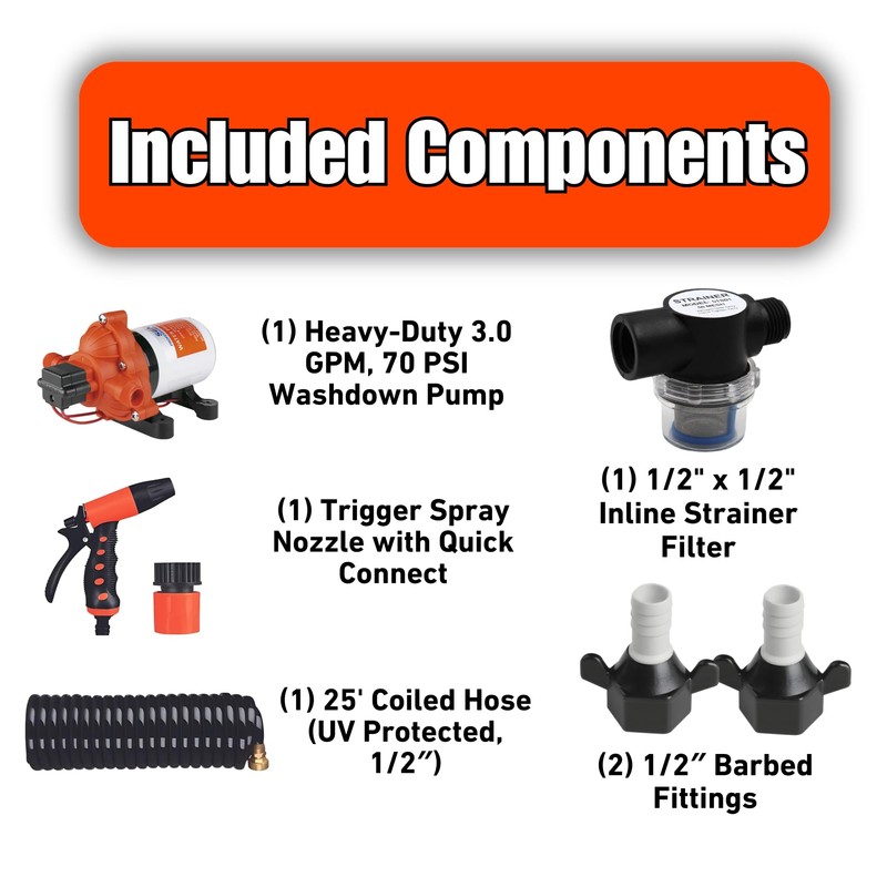 SEAFLO 33 Series Washdown Deck Wash Pump Kit - 12V