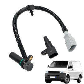 Taesayl 1x Crankshaft Sensor 3-Pin and 1x Camshaft Sensor Pulse Sensor 3-Pin 320 mm Suitable for VW Multivan T5 Transporter T5 Touareg 2.5 TDI Year 2003-2009 Replacement Parts