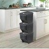 GEEZY 22L Grey Open Fronted Set Of 3 Large Stackable