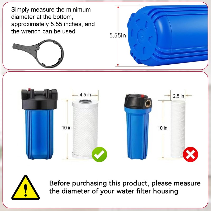 Giokyi Heavy Duty Water Filter Wrench (6.38" Max Inner Diameter)