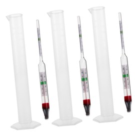 NOLITOY 3 Sets Portable Hydrometer Kit for Accurate Sea Water Testing Includes Measuring Cylinder for Reliable Salt Density Monitoring Aquaria and Salt Pools