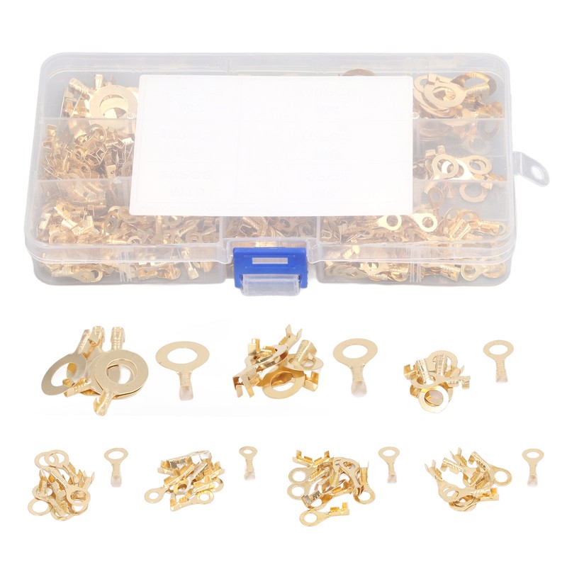 540Pcs Gold Brass Ring Terminal M3 M4 M5 M6 M8