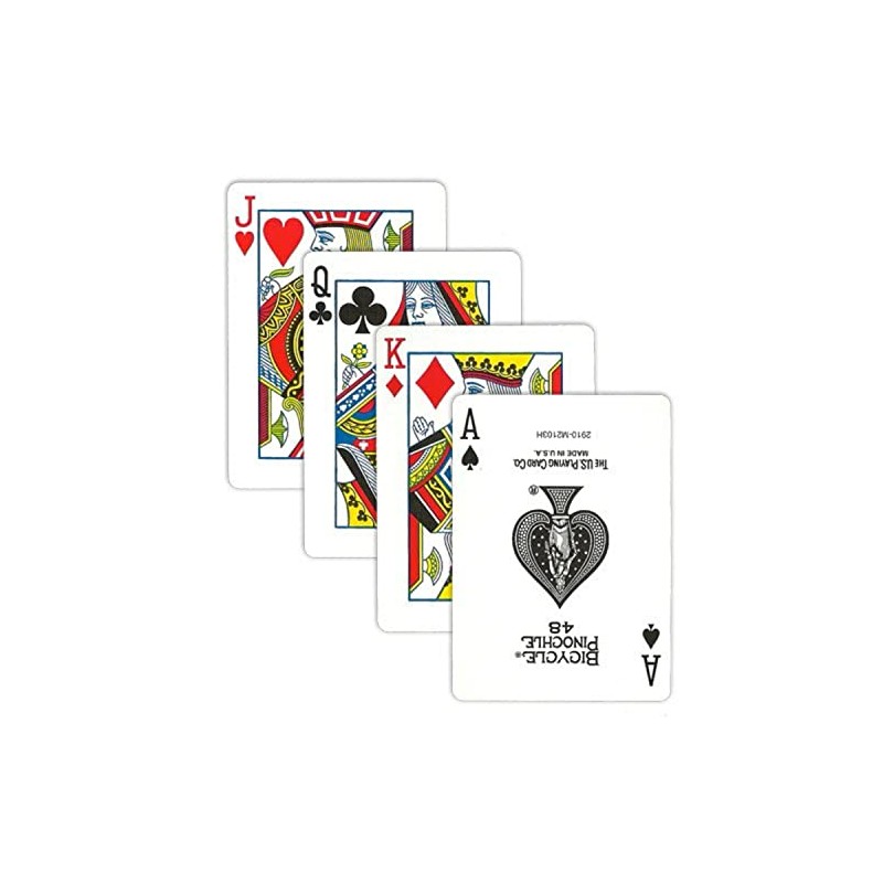 12 tarjetas Pinochle para bicicleta (6 rojas/6 azules)