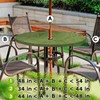 Britown Green Palm Round Outdoor Tablecloth With Umbrella Hole, Retro