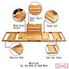 XcE Foldable Bamboo Bathtub Caddy Tray - Expandable to 41