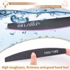 Nail Files, Professional Nail File,12PC 100/180 Grit Double-Sided Emery Board