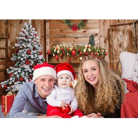 Christmas Photography Backdrop Xmas Fireplace Party Background Christmas Tree Xmas Gifts Decorative Banner Winter Holiday Family Party Photo Props (7x5FT)